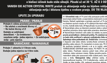 Vanish Oxi Action, nalepka dla krajów bałkańskich.