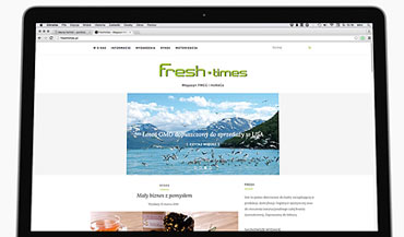 Zrzut ekranowy portalu internetowego czasopisma branżowego Freshtimes.